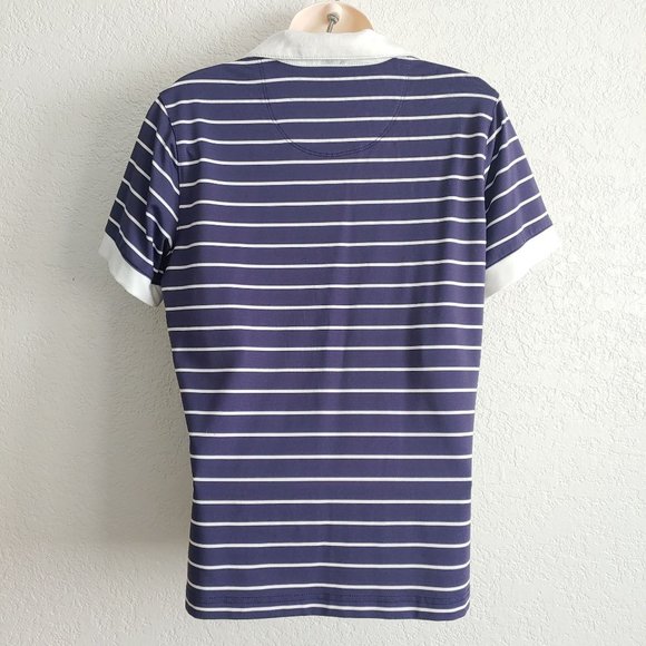 Kate Lord Performance Purple Striped Golf Shirt MEDIUM Breathable Short Sleeve - Picture 2 of 7
